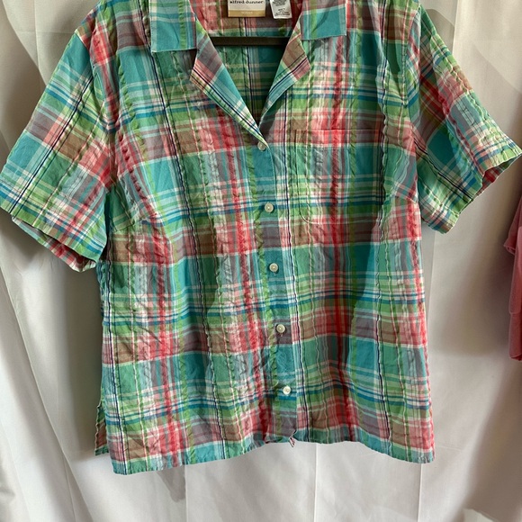 Alfred Dunner Vibrant Plaid Shirt - Picture 6 of 9